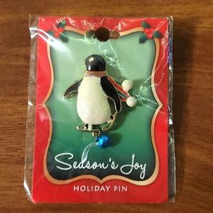 Seasons joy Penguin Holiday pin!